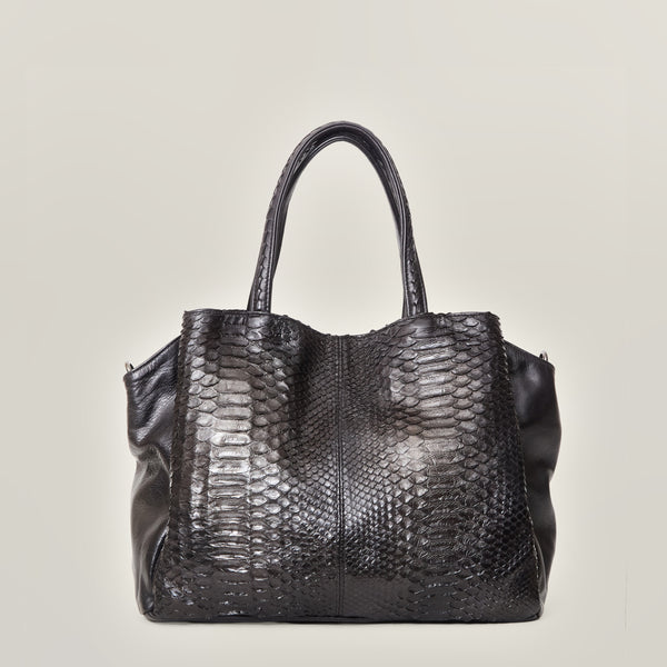 MIDNIGHT PYTHON TOTE