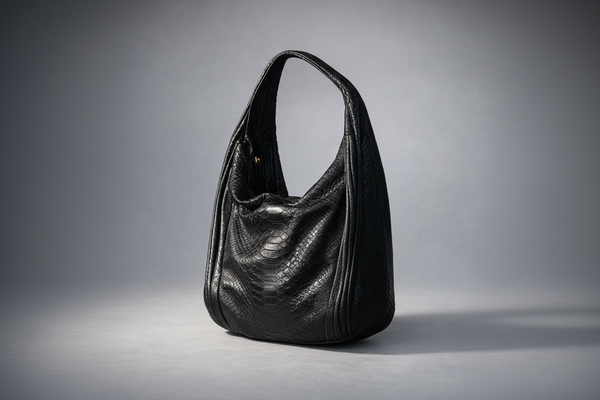 HOBO BAG BLACK PYTHON