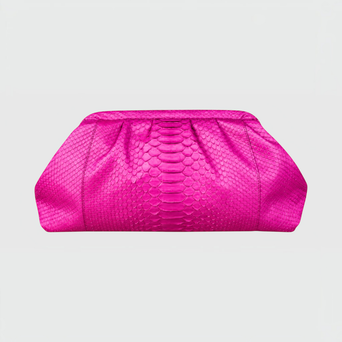 Purple genuine python leather clutch | Genuine Skins
