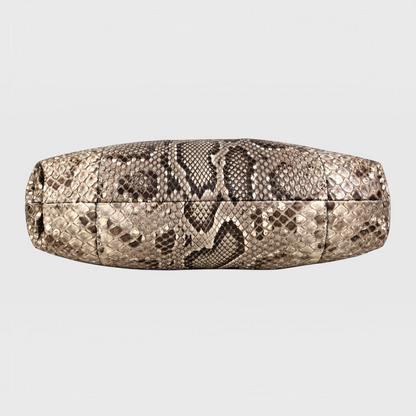 Beige python leather clutch, view 3 | Genuine Skins