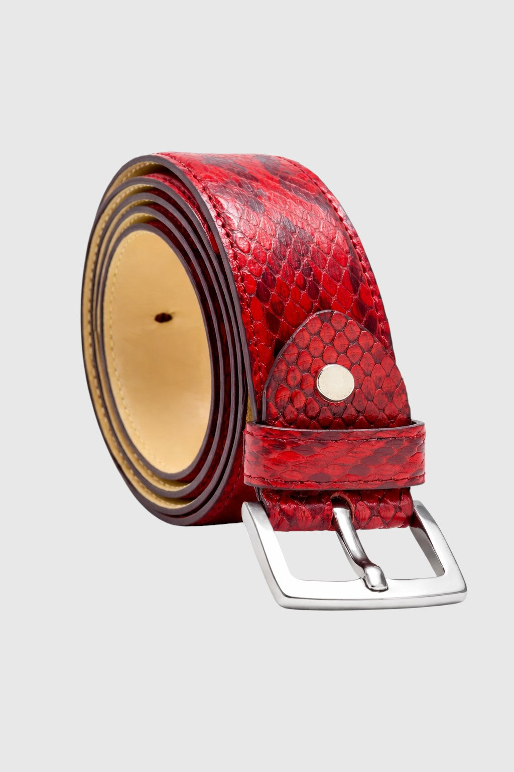 ROTE SCHLANGENHAUTGÜRTEL