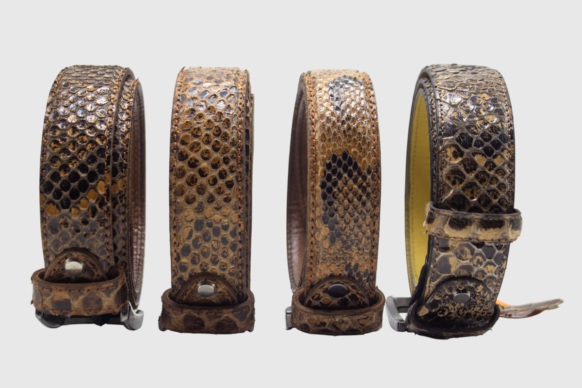 Cinturón de piel de serpiente