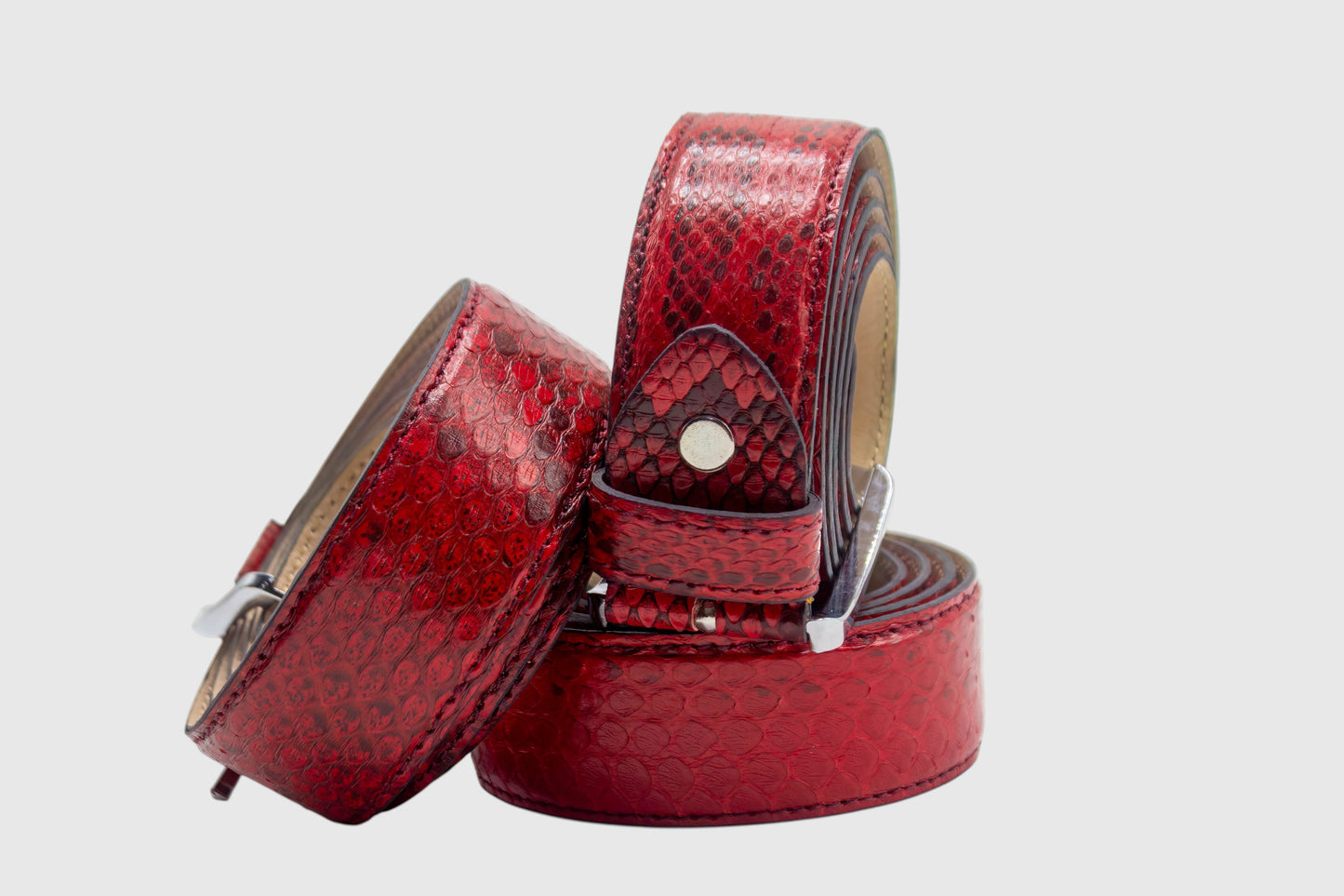 ROTE SCHLANGENHAUTGÜRTEL