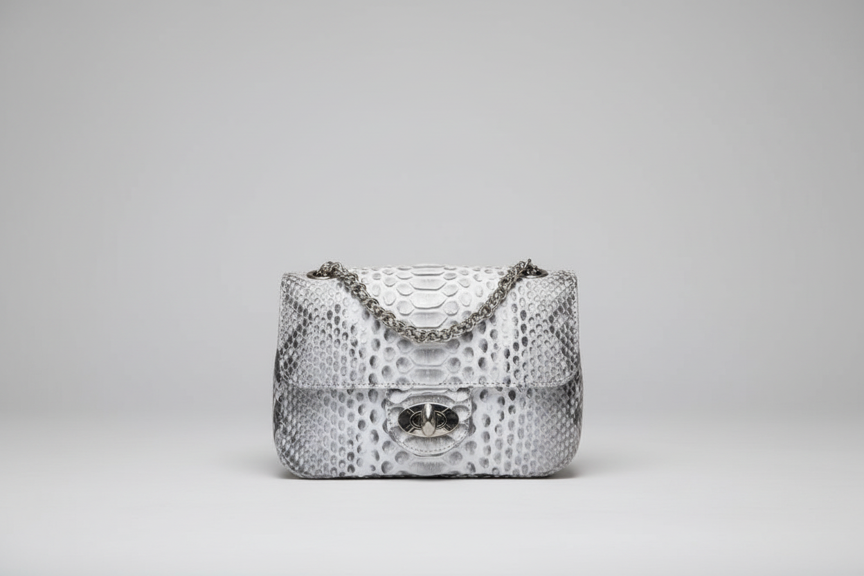 PYTHON LUXE CHAIN BAG