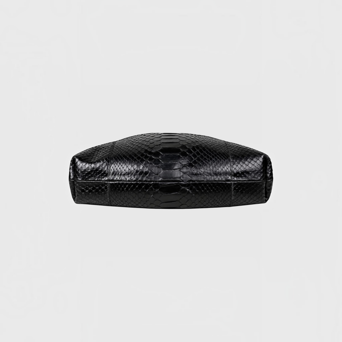 Black python leather clutch, genuine exotic leather, view 4 | Genuine Skins