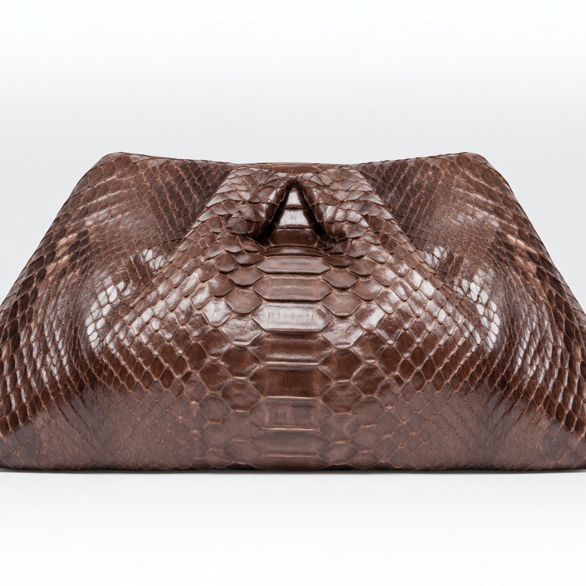 Brown Python Clutch — square catalog image