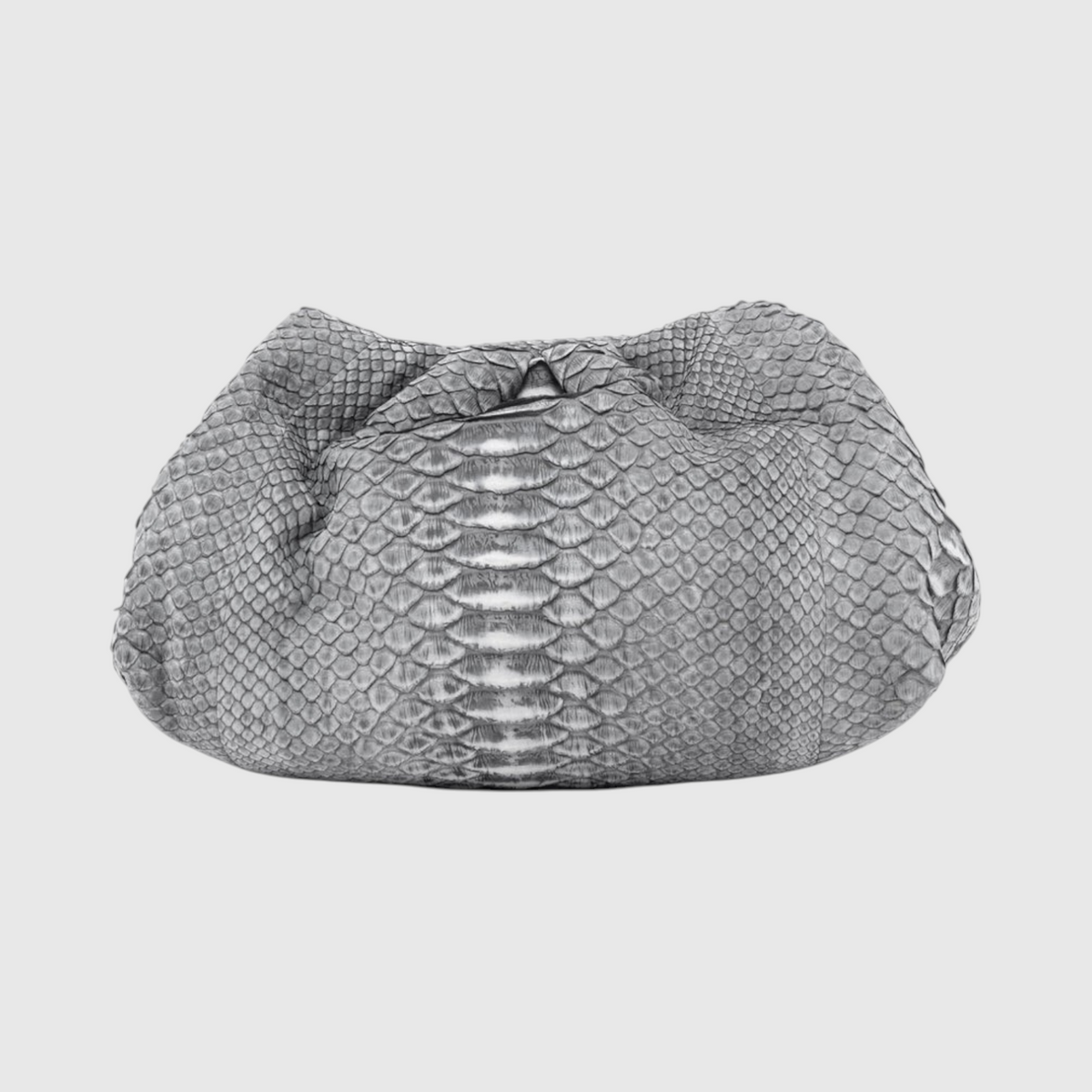 Grey genuine python leather clutch | Genuine Skins