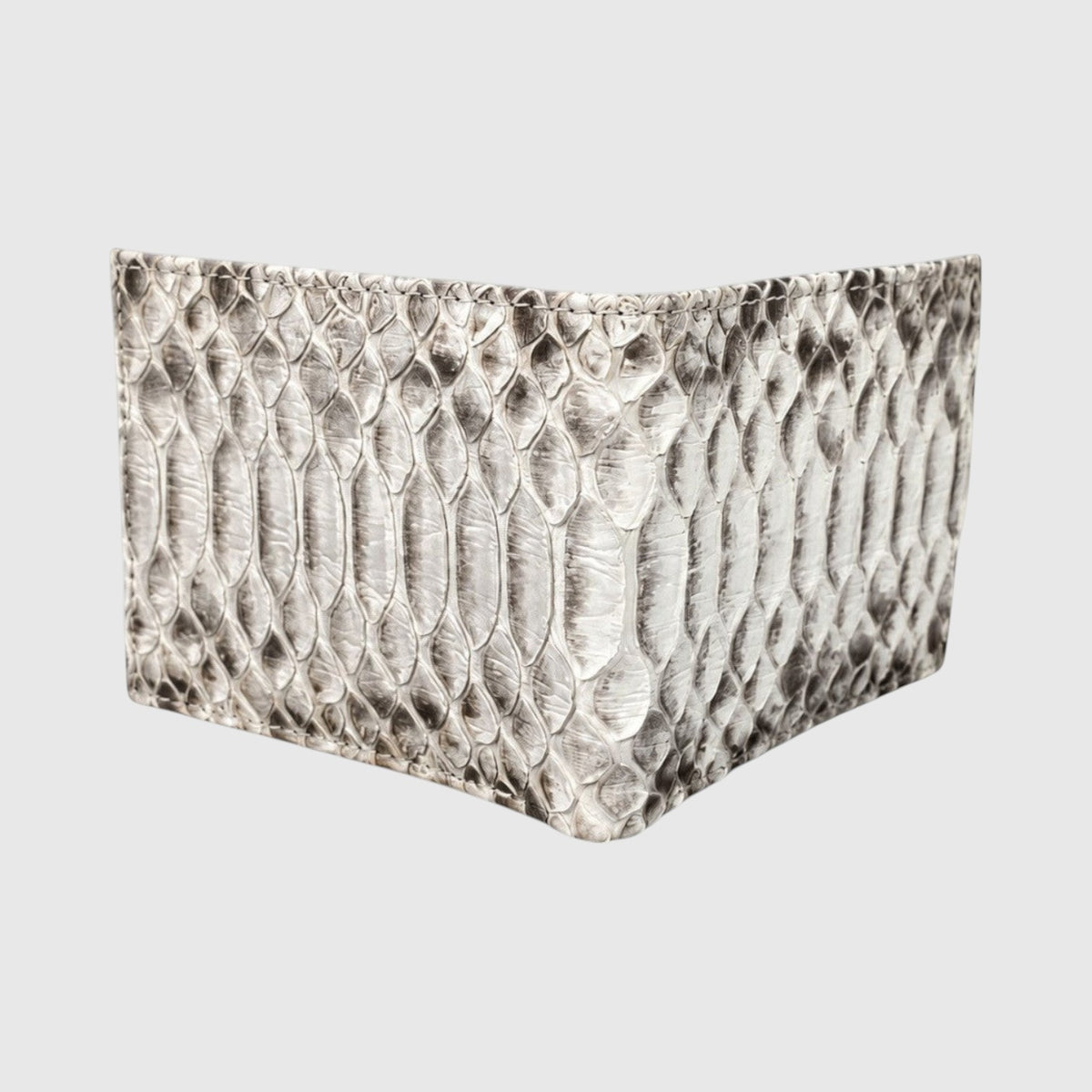 Portefeuille Leather craftman en cuir de python véritable avec texture écailles naturelle et coutures précises