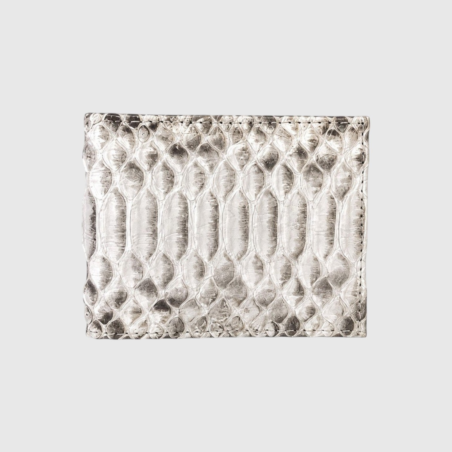 Portefeuille Leather craftman en cuir de python véritable avec texture naturelle et coutures précises