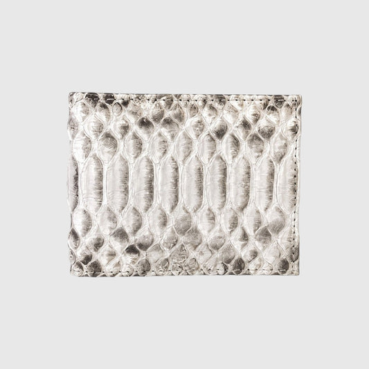 Portefeuille Leather craftman en cuir de python véritable avec texture naturelle et coutures précises