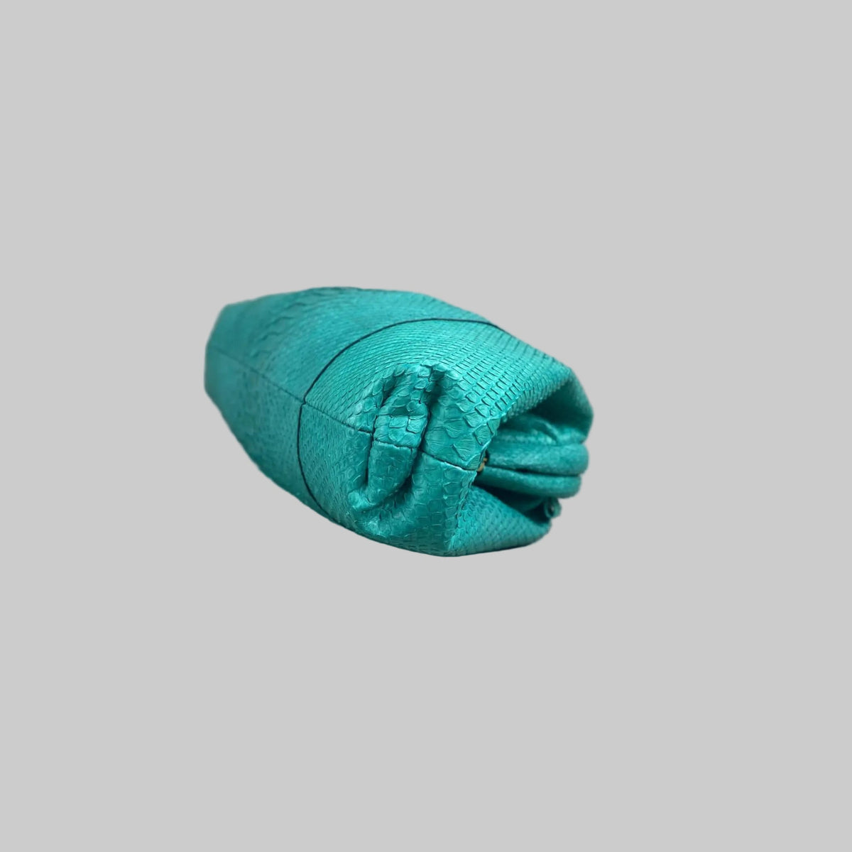 Genuine python leather clutch Turquoise – original photo, view 1, 2048 x 2048