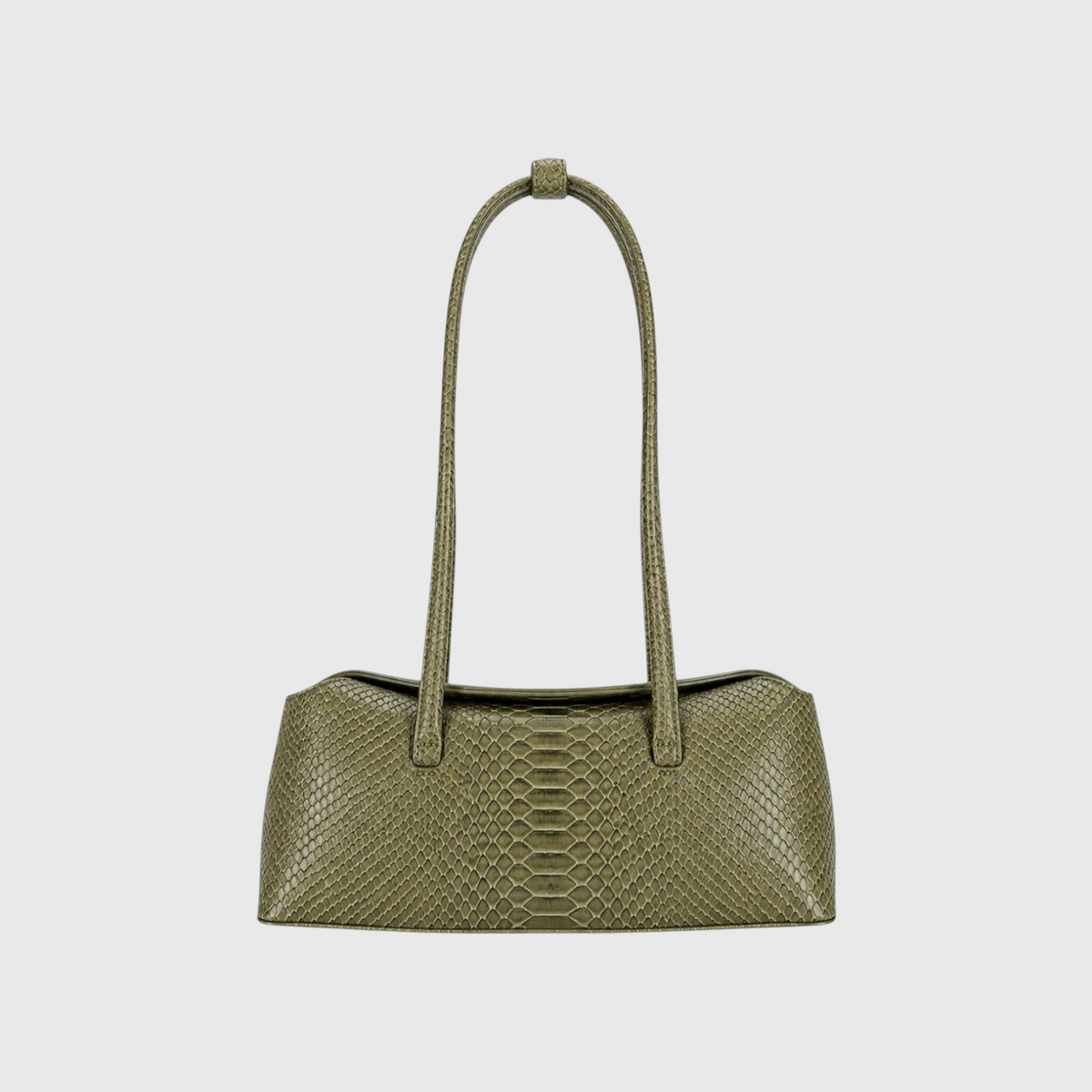 Genuine Skins Python Signature Tote in green genuine python leather