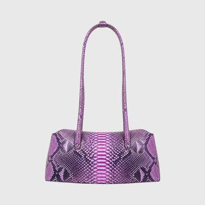 Genuine Skins Python Signature Tote in purple genuine python leather