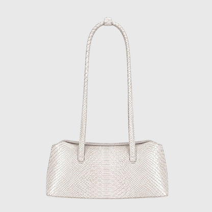 Ivory Python Signature Tote side view
