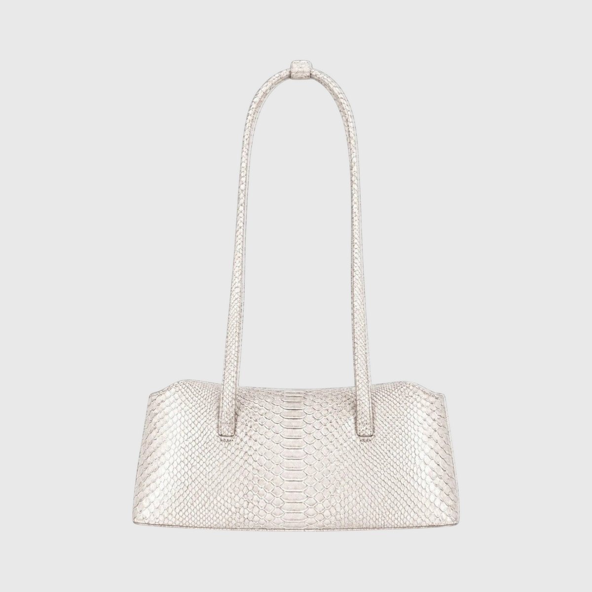 Genuine Skins Python Signature Tote in ivory genuine python leather