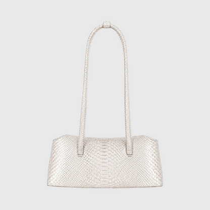 Genuine Skins Python Signature Tote in ivory genuine python leather