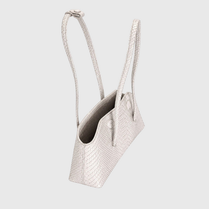 Ivory Python Signature Tote detail