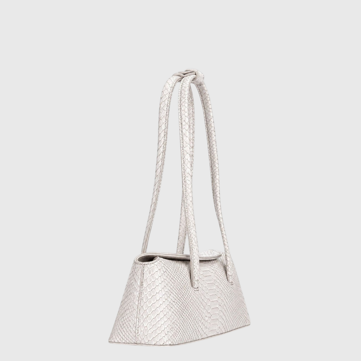 Ivory Python Signature Tote natural scale texture