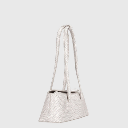Ivory Python Signature Tote natural scale texture