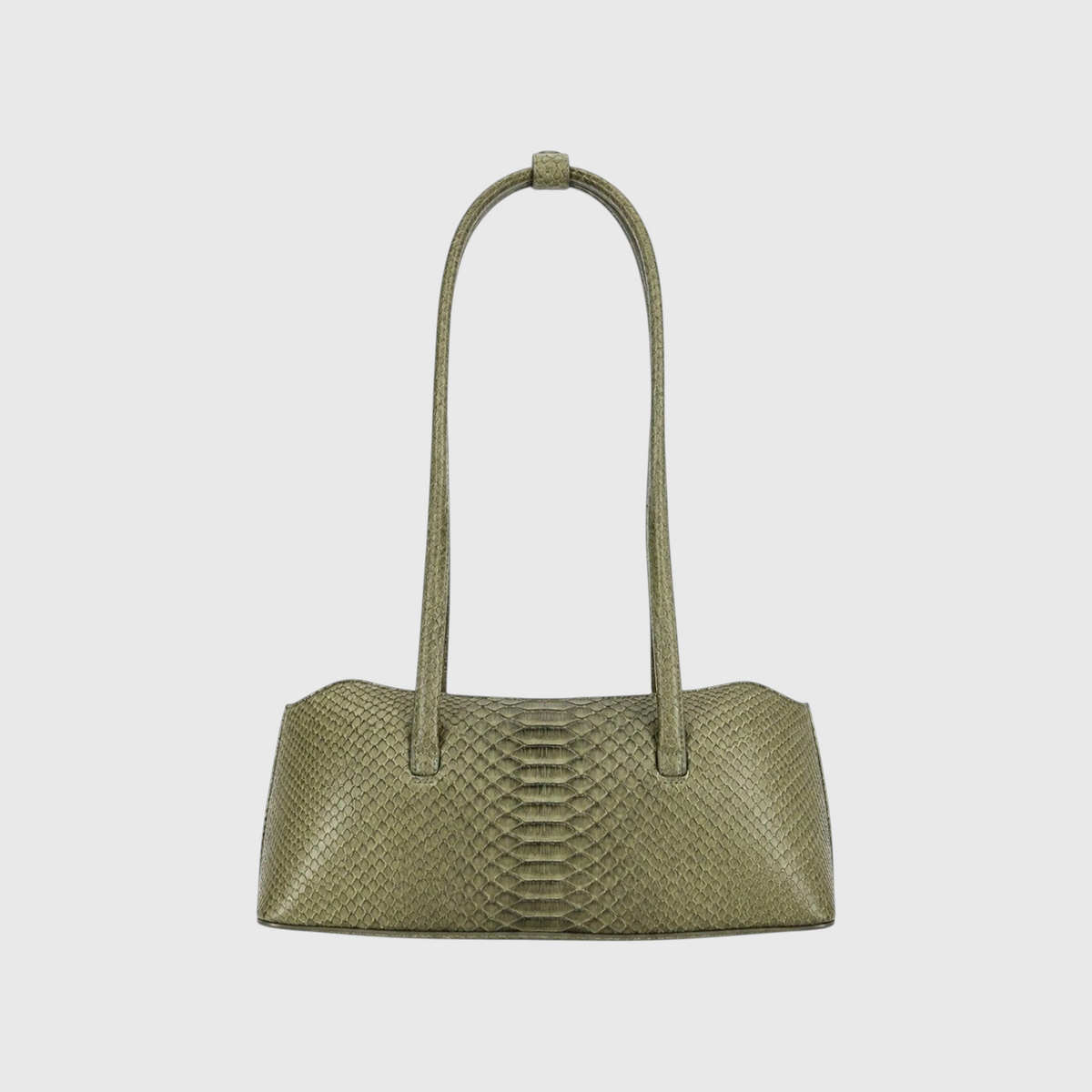 Green Python Signature Tote side view