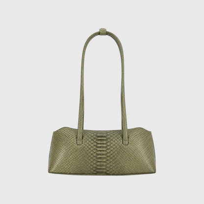 Green Python Signature Tote side view